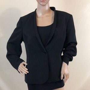 Kasper pinstripe blazer and top set